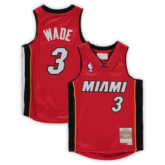 preschool mitchell and ness dwyane wade red miami heat 2005-331